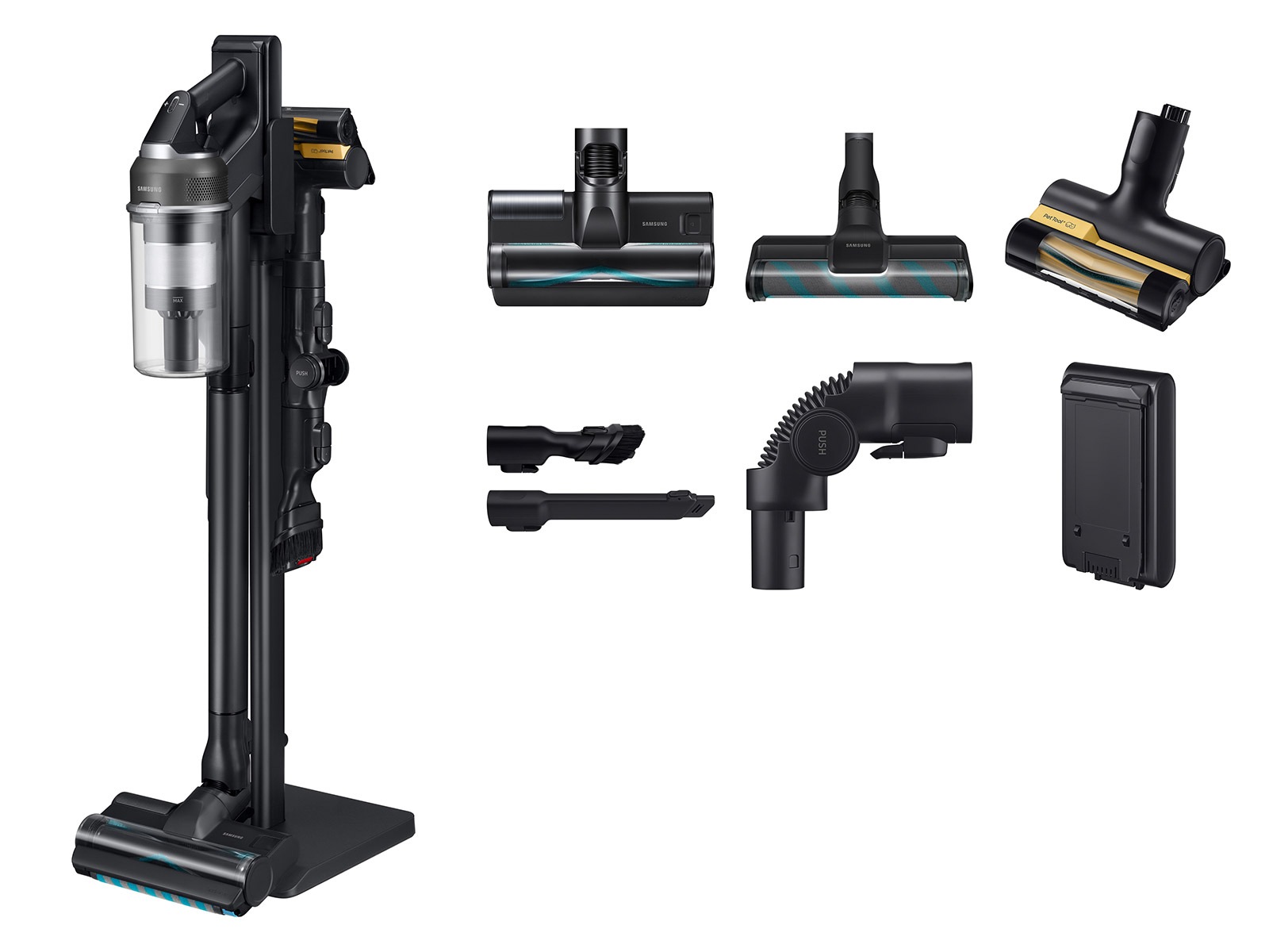 Jet 95S Stick Vacuum Cleaner 280W / 60min 2.49kg with the Slim LED Brush Soapstone Charcoal