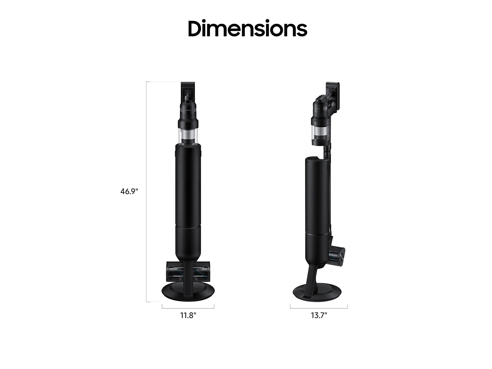 Bespoke AI Jet™ Ultra Cordless Stick Vacuum with All-in-One Clean Station® and 400AW Suction Power in Satin Black
