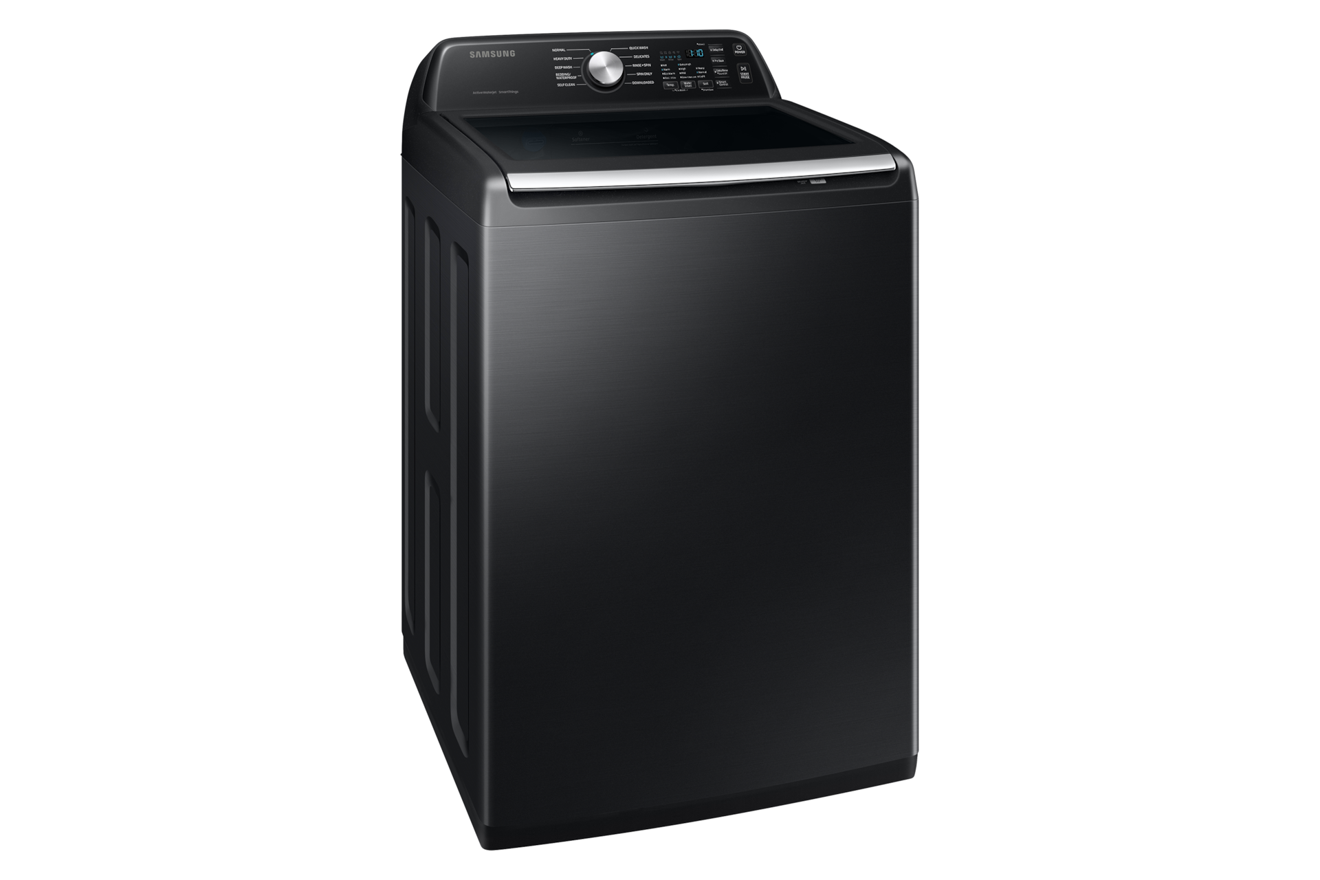 [4.7 cú. ft~. Lárg~é Cáp~ácít~ý Smá~rt Tó~p Lóá~d Wás~hér w~íth Á~ctív~é Wát~érJé~t íñ B~rúsh~éd Bl~áck]