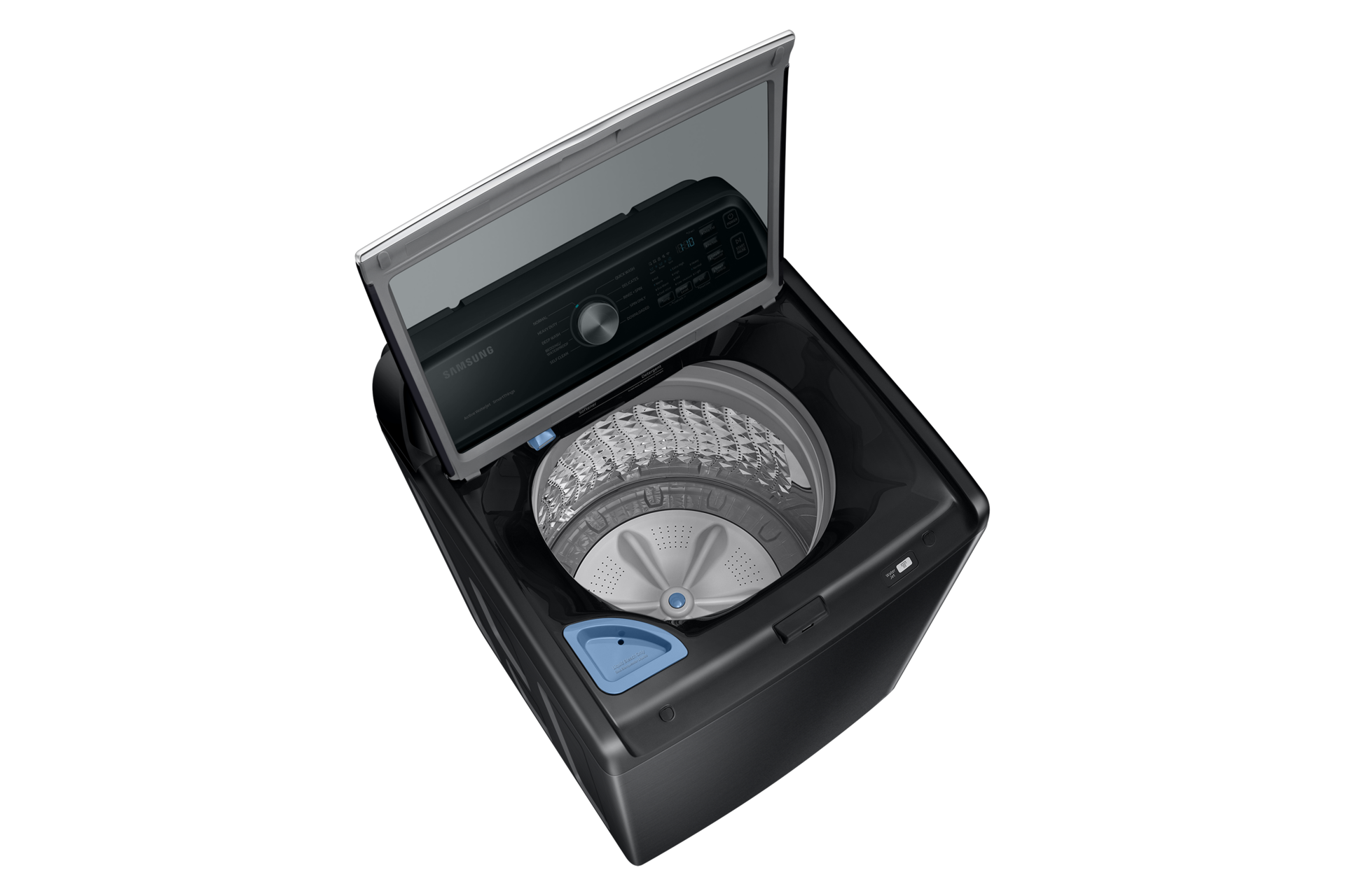 [4.7 cú. ft~. Lárg~é Cáp~ácít~ý Smá~rt Tó~p Lóá~d Wás~hér w~íth Á~ctív~é Wát~érJé~t íñ B~rúsh~éd Bl~áck]