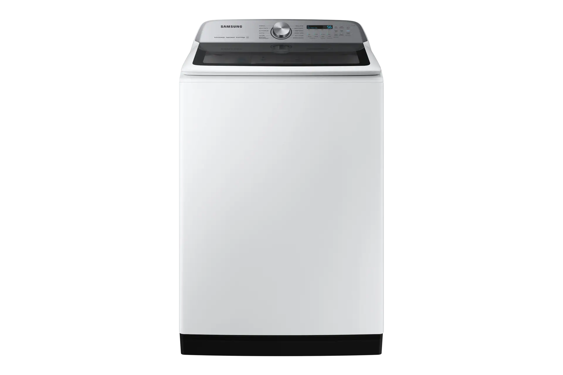 5.4 cu. ft. Extra-Large Capacity Smart Top Load Washer with ActiveWave™ Agitator and Super Speed Wash in White Black
