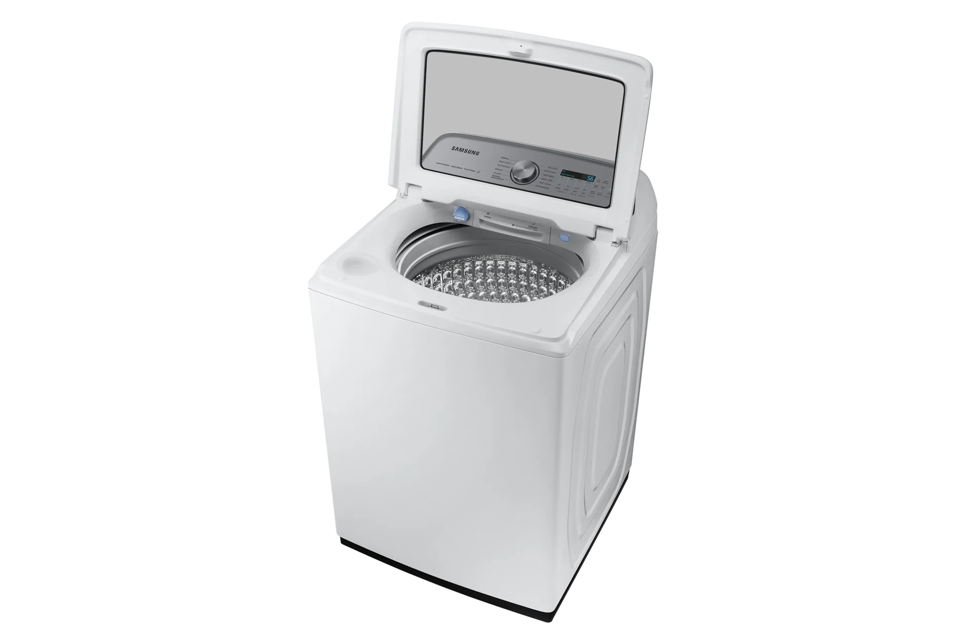 5.4 cu. ft. Extra-Large Capacity Smart Top Load Washer with ActiveWave™ Agitator and Super Speed Wash in White Black