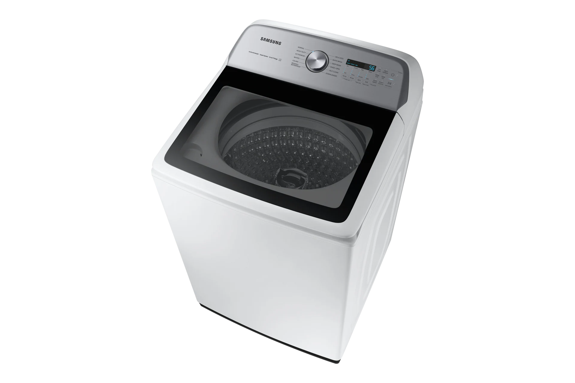 5.4 cu. ft. Extra-Large Capacity Smart Top Load Washer with ActiveWave™ Agitator and Super Speed Wash in White Black