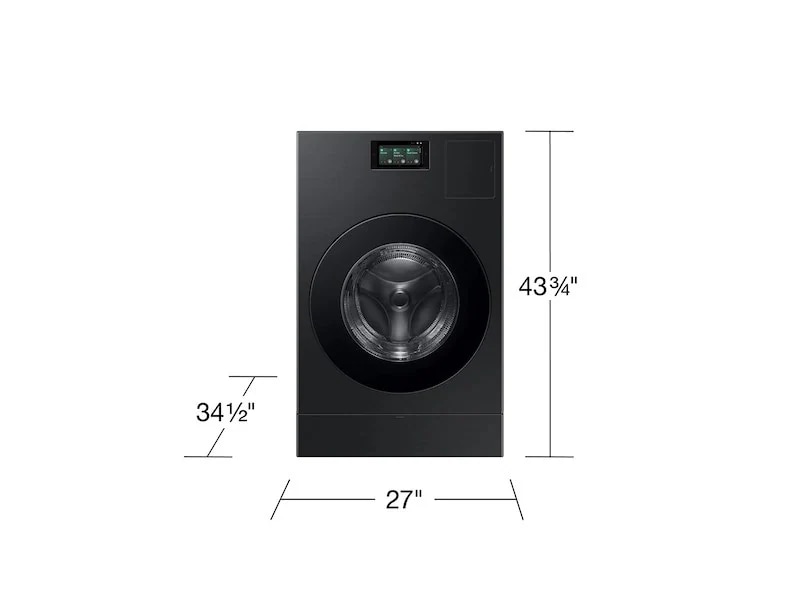 Bespoke AI All-in-One Ventless Combo AI Home 7" LCD Display AI OptiWash™ and Dry 5.3 cu.ft. Brushed Black