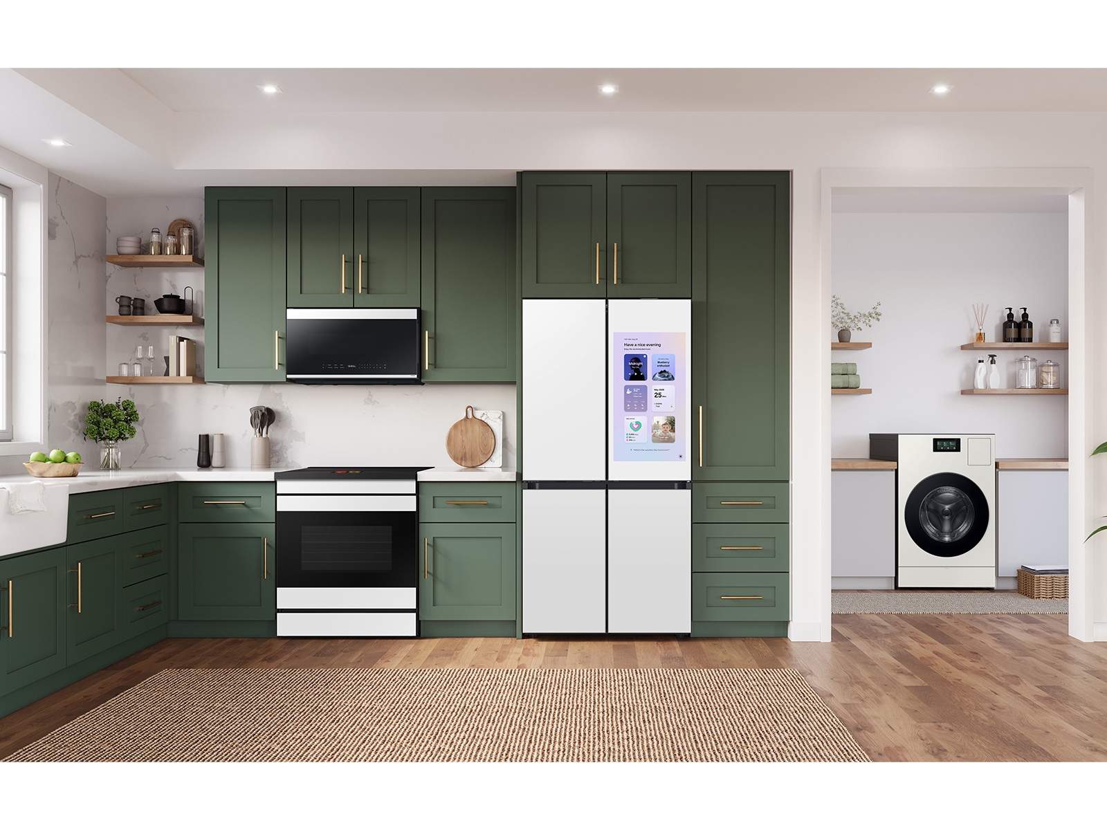 Bespoke AI All-in-One Ventless Combo AI Home 7" LCD Display AI OptiWash™ and Dry 5.3 cu. ft. Ivory