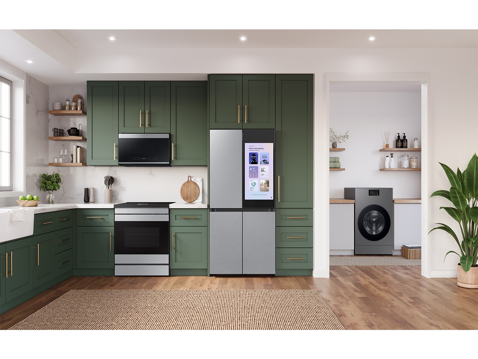 Bespoke AI Laundry Combo All in One Combo Front Dark Gray 