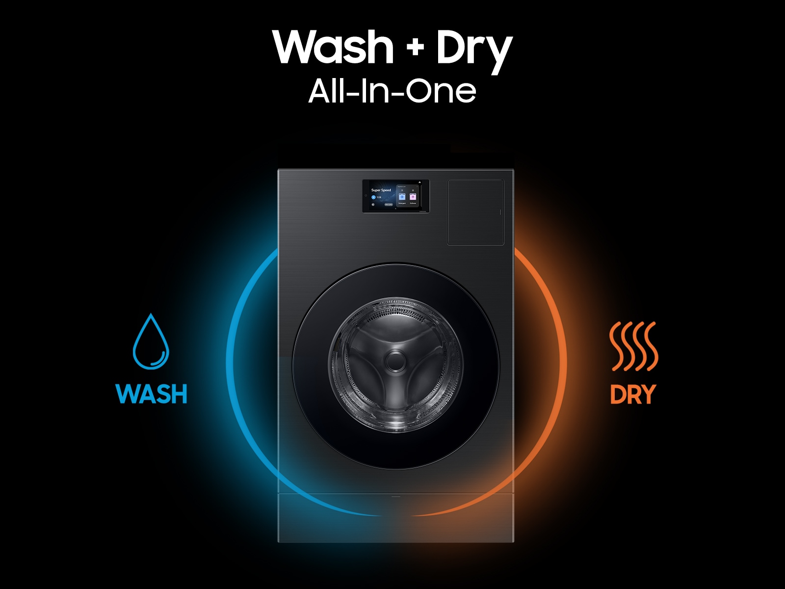 5.3 cu. ft. Bespoke AI Laundry Vented Combo™ All-in-One Ultra Capacity Washer and Electric Dryer with AI Home in Brushed Black Brushed Black