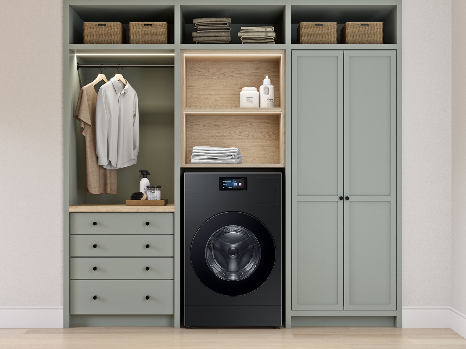 5.3 cu. ft. Bespoke AI Laundry Vented Combo™ All-in-One Ultra Capacity Washer and Electric Dryer with AI Home Black