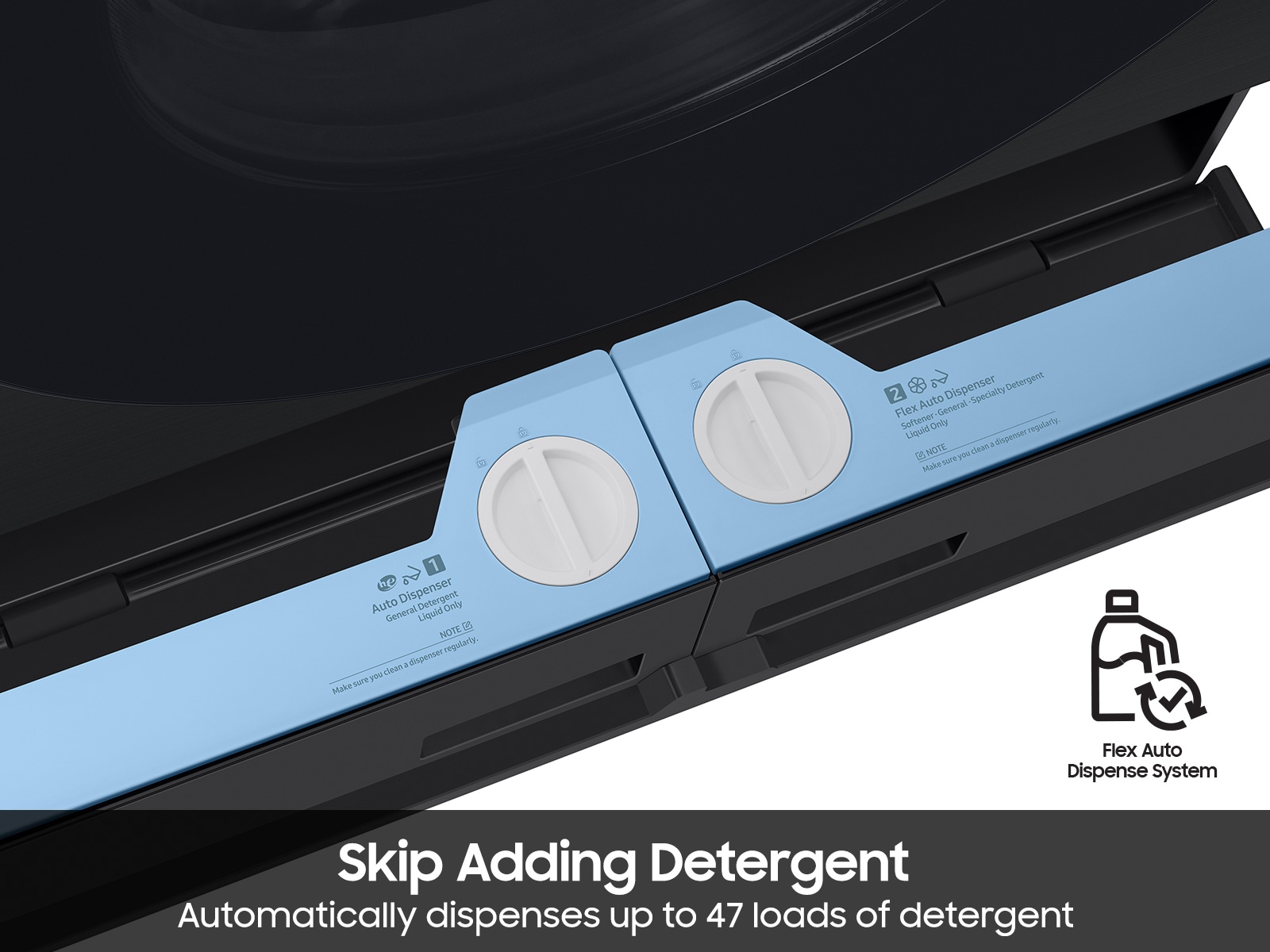 Bespoke AI All-in-One Vented Combo AI Home 7" LCD Display AI OptiWash™ and Dry + 5.3 cu.ft. Brushed Black