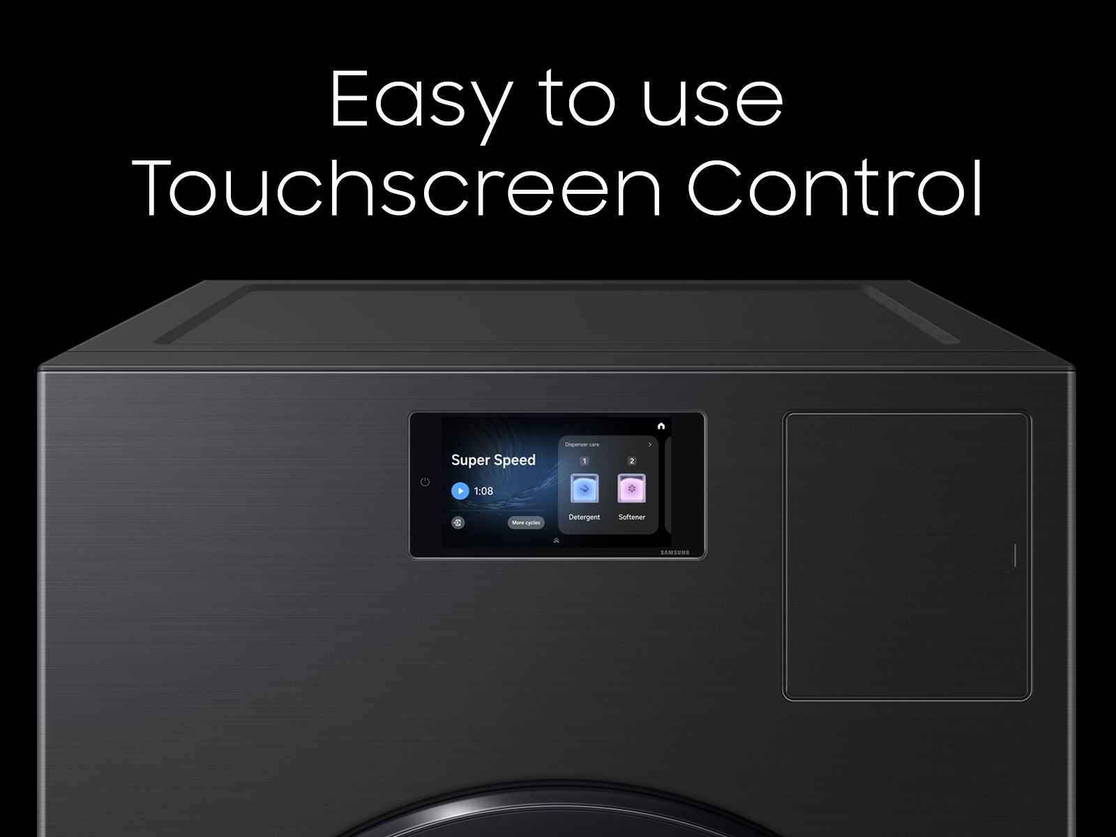 Bespoke AI All-in-One Vented Combo AI Home 7" LCD Display AI OptiWash™ and Dry + 5.3 cu.ft. Brushed Black