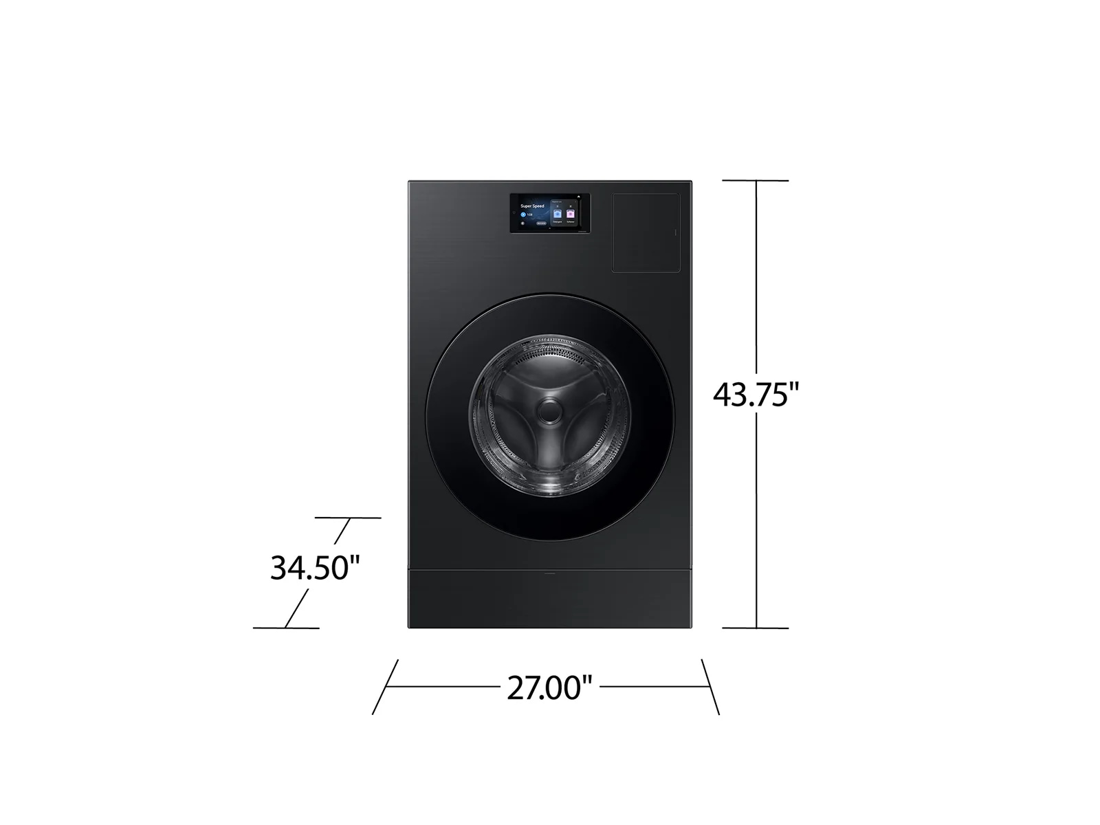 Bespoke AI All-in-One Vented Combo AI Home 7" LCD Display AI OptiWash™ and Dry + 5.3 cu.ft. Brushed Black