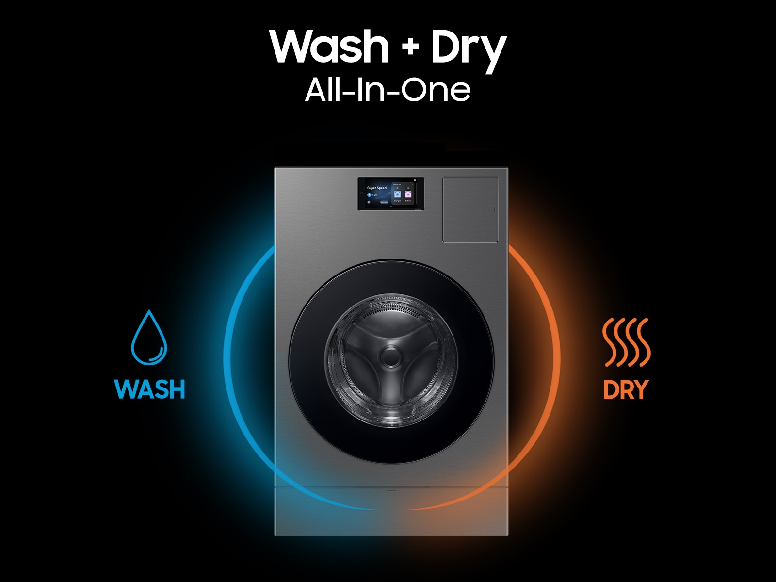 5.3 cu. ft. Bespoke AI Laundry Vented Combo™ All-in-One Ultra Capacity Washer and Electric Dryer with AI Home in Dark Steel Dark Steel