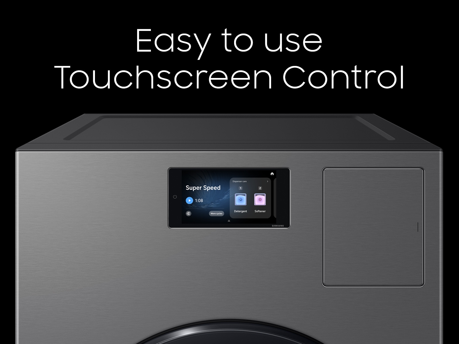 Bespoke AI All-in-One Vented Combo AI Home 7" LCD Display AI OptiWash™ and Dry + 5.3 cu.ft. Dark Steel