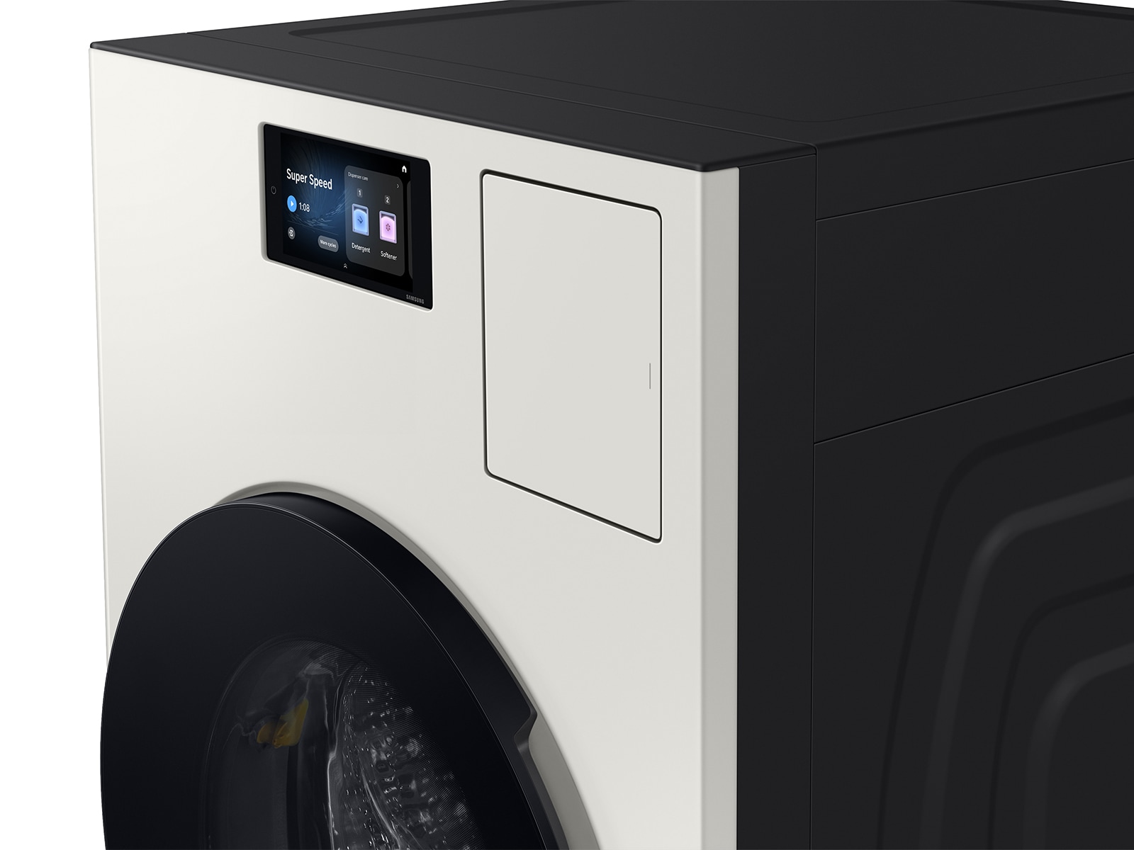 Bespoke AI All-in-One Vented Combo AI Home 7" LCD Display AI OptiWash™ &amp; Dry 5.3 cu.ft. Ivory