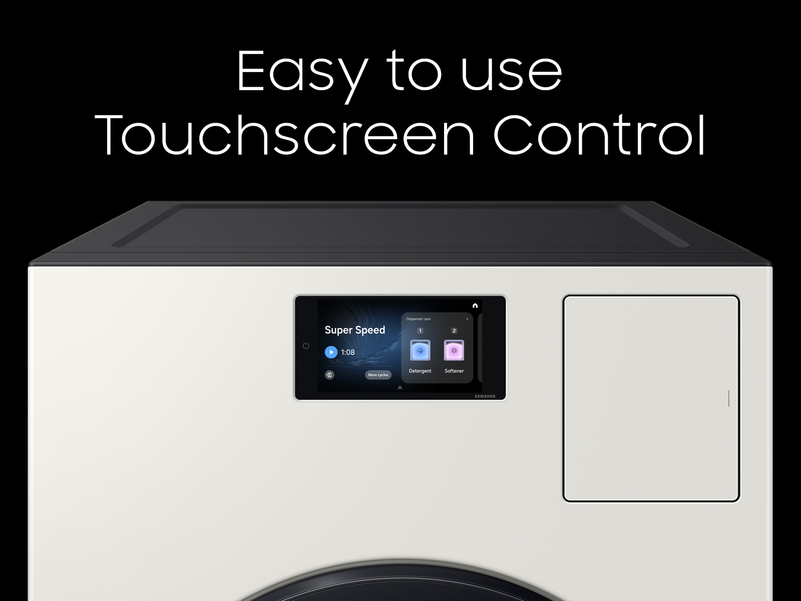 Bespoke AI All-in-One Vented Combo AI Home 7" LCD Display AI OptiWash™ &amp; Dry 5.3 cu.ft. Ivory