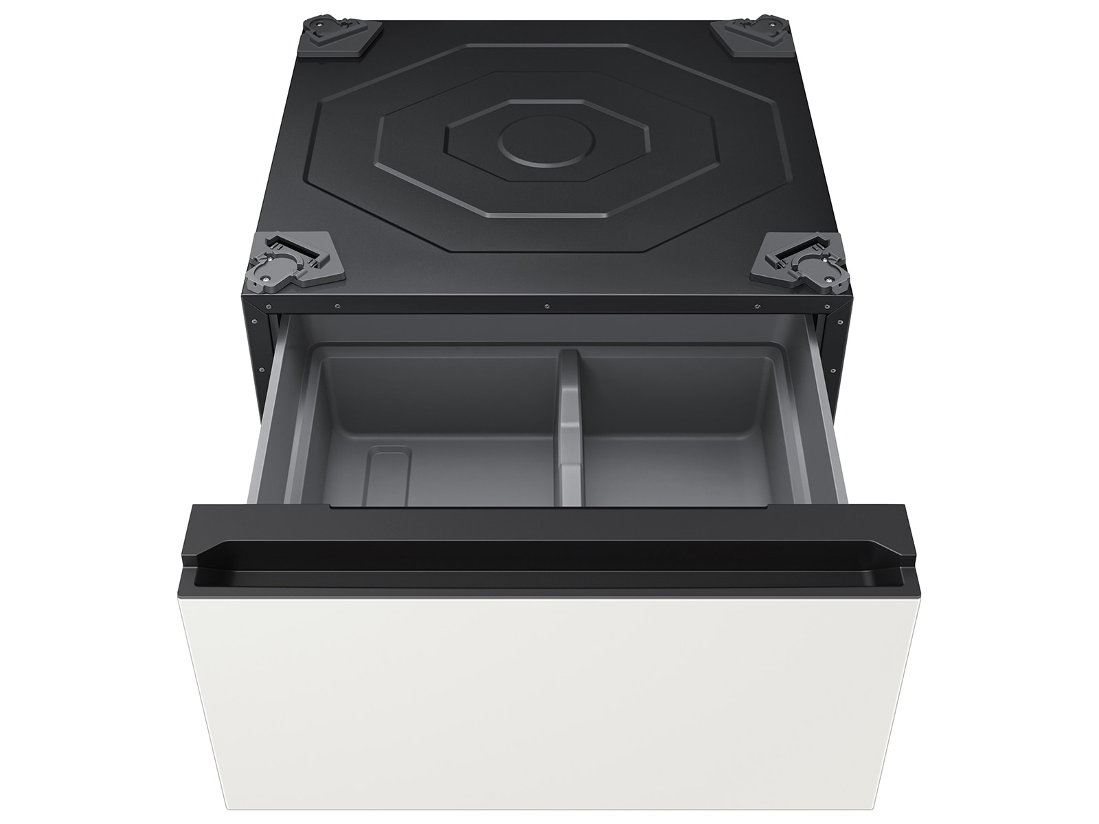 Bespoke 27" Wide Laundry Pedestal with Storage Drawer Satin Greige