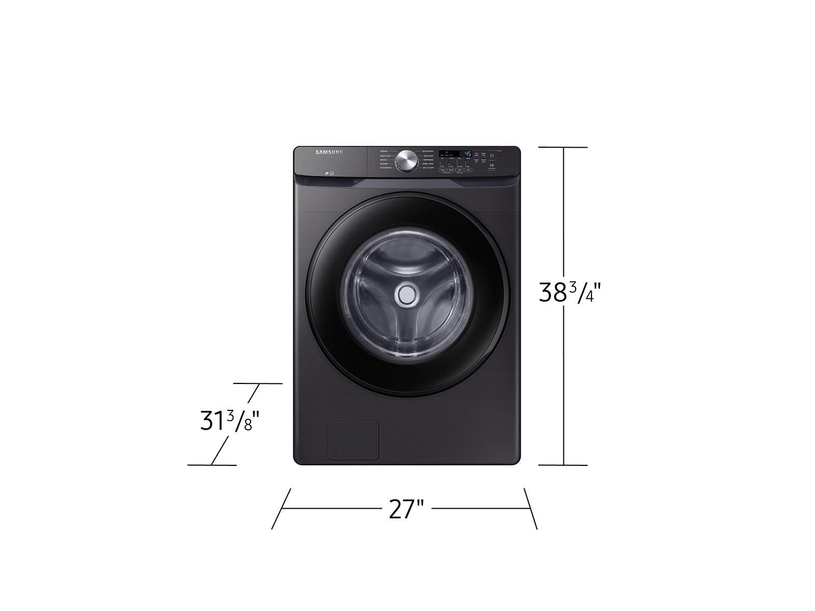 4.5 cu. ft. Front Load Washer with Vibration Reduction Technology+ in Brushed Black Black
