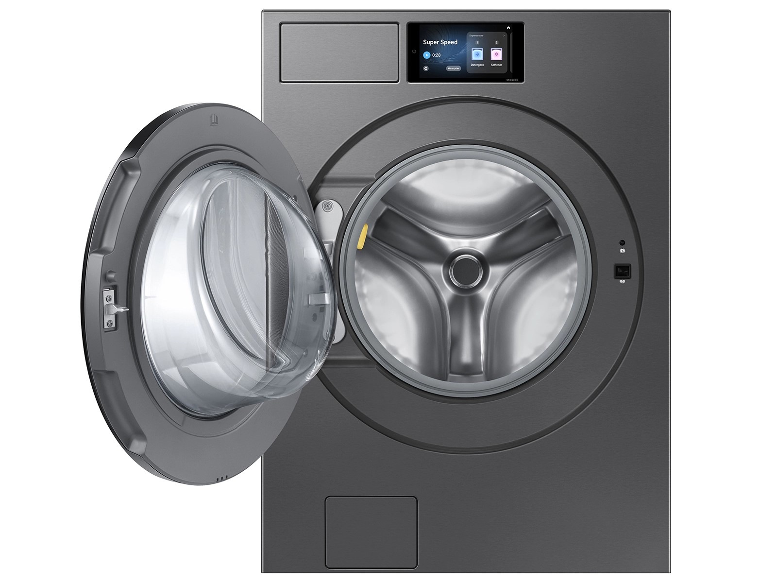 5.3 cu. ft. Bespoke AI Ultra Capacity Front Load Washer with AI Home and AI OptiWash+ in Dark Steel Dark Steel