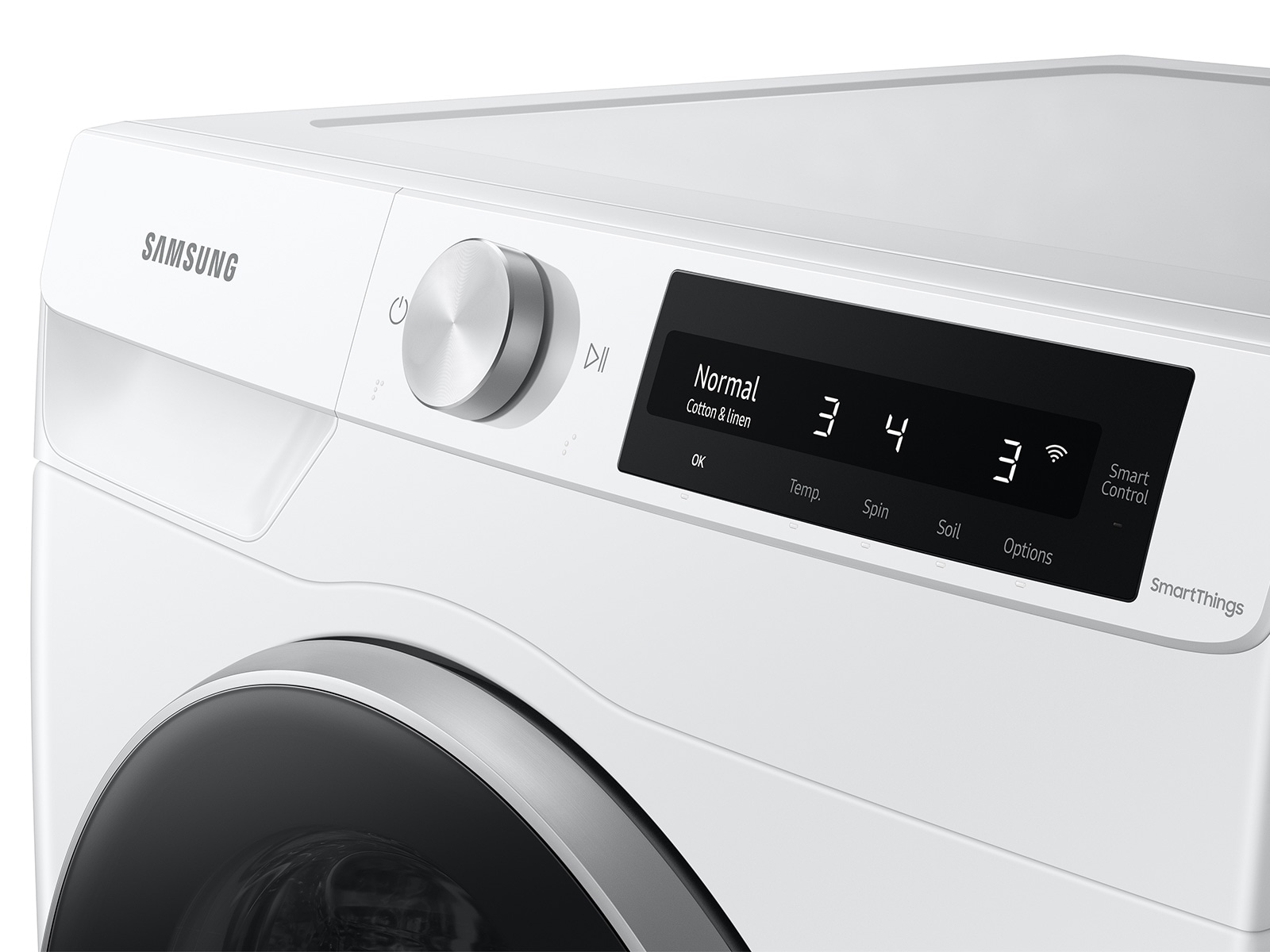 2.5 cu. ft. Compact Front Load Washer with AI Smart Dial and Super Speed Wash in White White