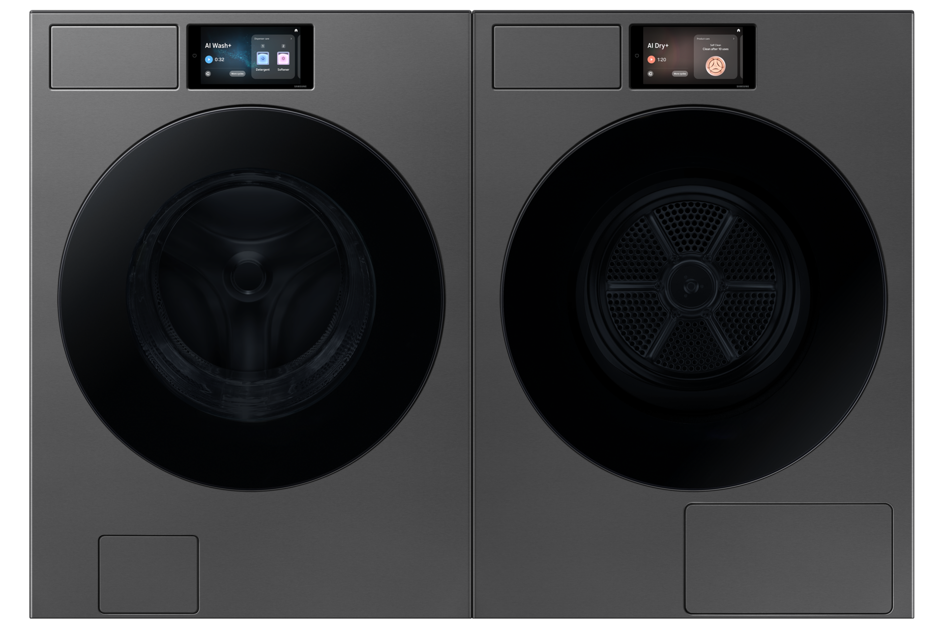 Bespoke AI Laundry Dryer Hybrid Heat Pump 20kg Front-Off-Pair1 Gray 