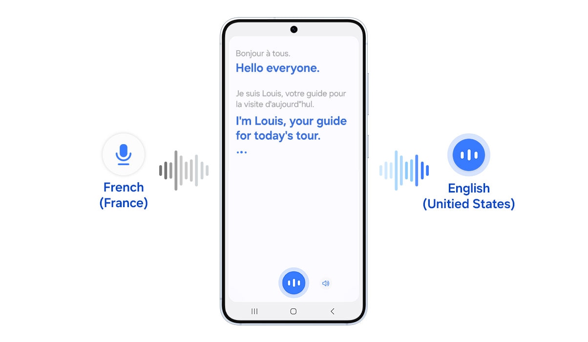 Intérprete en tiempo real con Galaxy AI