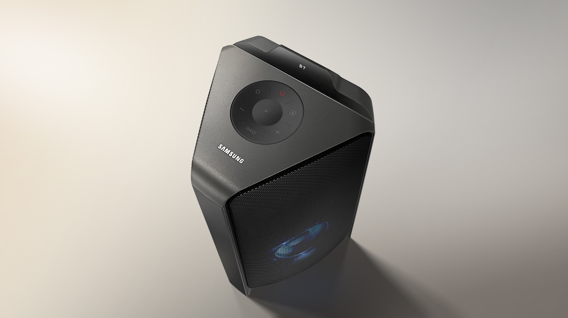 Detalle de la torre de sonido MX-T40