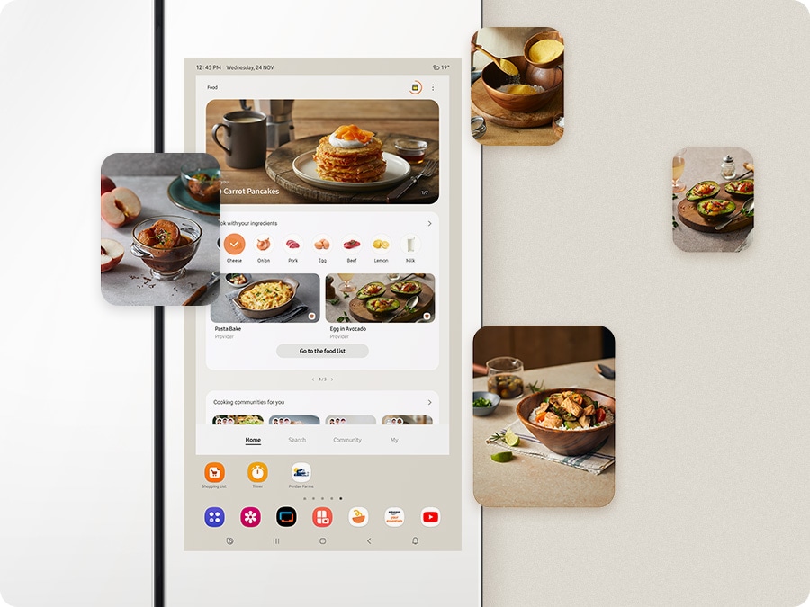 Recetas y compras desde la pantalla