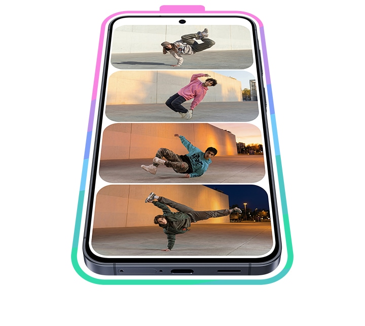 Galaxy A57 5G con apps en pantalla