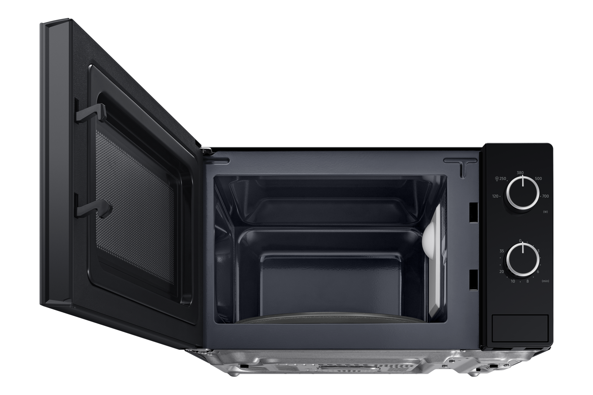 MWO Full Glass Door 20L Low-Front-Open Black 