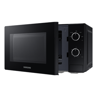 MWO Full Glass Door 20L R-Perspective-Open Black 