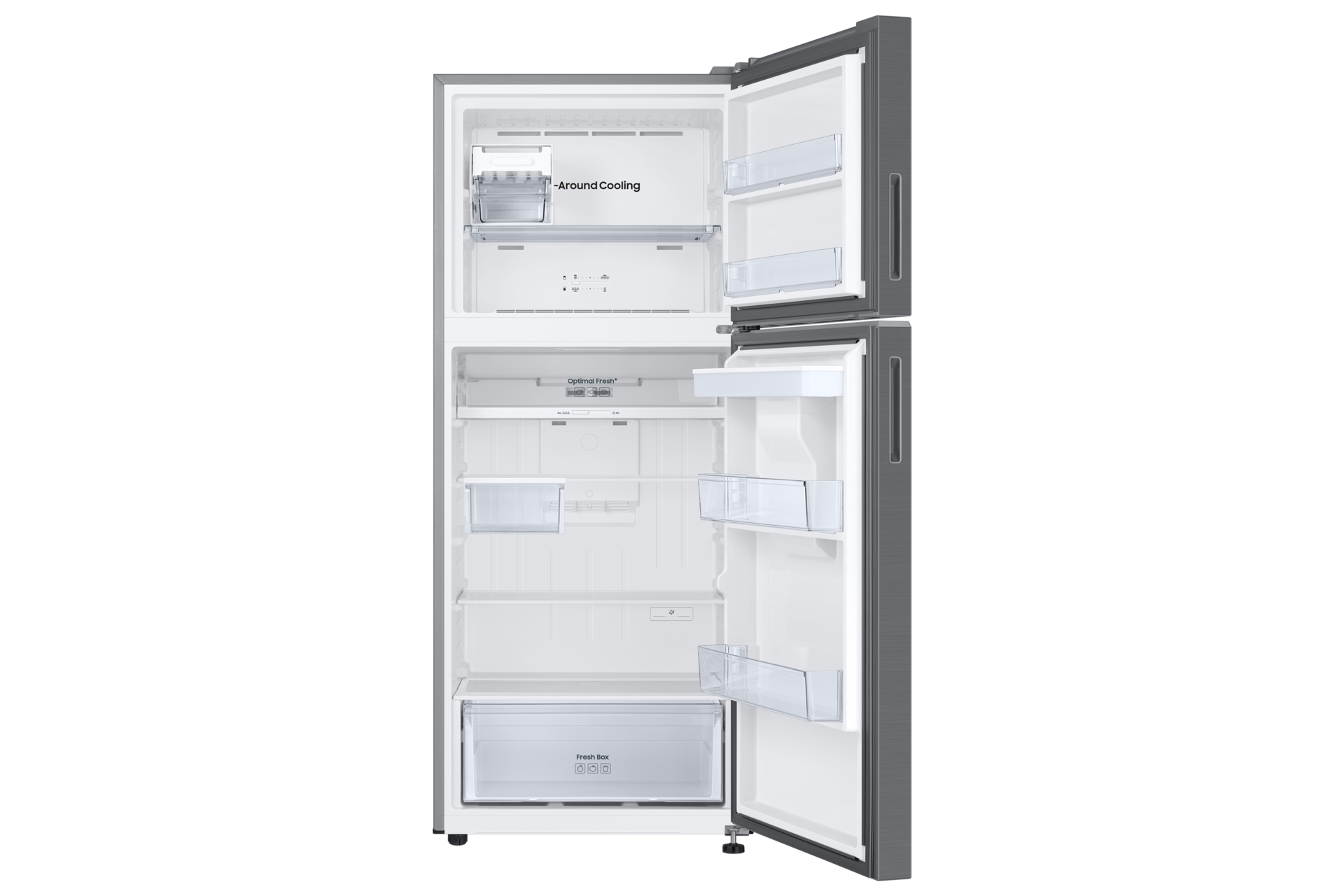 RT6300D Top Mount Freezer Refrigerator with AI Energy Mode Front-Open-Without-Food Silver 