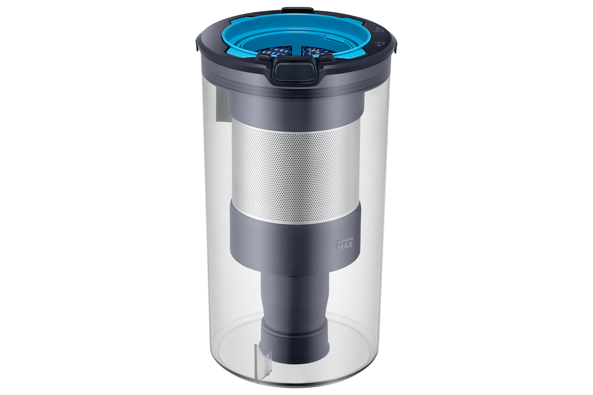Jet65 Stick VC with More Advanced Cleaning Performance and Digital Inverter Motor Dust-Bin-Detail Silver 