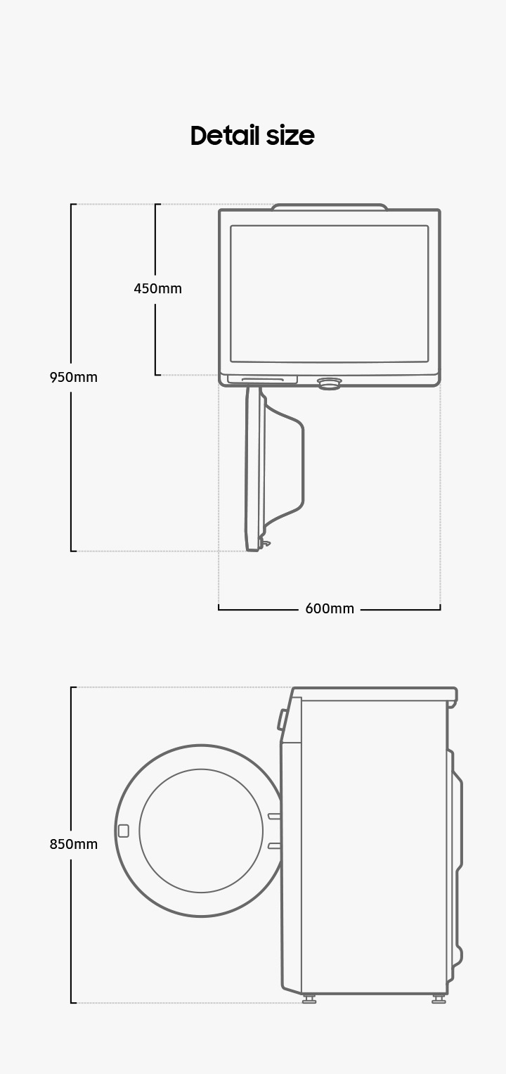 Стиральная машина с технологией Eco Bubble™, WW4100A, 7 кг, Белый | Samsung  Узбекистан