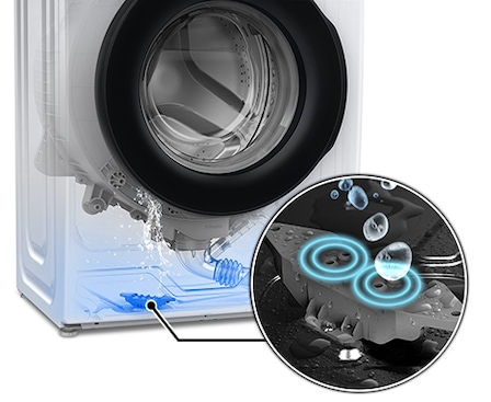 In the event of a leak inside the washing machine, the sensor detects a drop of water.