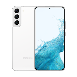 Mặt trước và nửa mặt sau điện thoại Samsung S22+ Phantom White màu Trắng Phantom 256GB. Tham khảo giá bán Samsung S22 plus ưu đãi.
