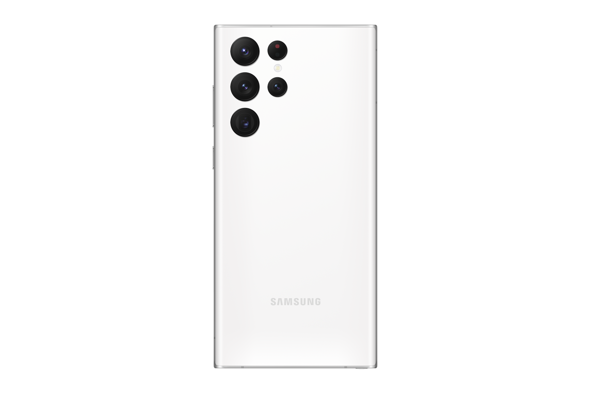Mặt sau điện thoại Samsung S22 Ultra Phantom white - màu trắng Phantom 512 gb với bút S Pen kèm theo. Tham khảo giá bán Samsung S22 Ultra ưu đãi.