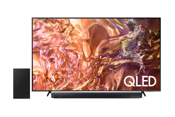 50 Inch QLED QE1D 4K Tizen OS Smart TV (2024) và Loa Thanh Q-series HW-Q600C 3.1.2 Kênh với Tích Hợp