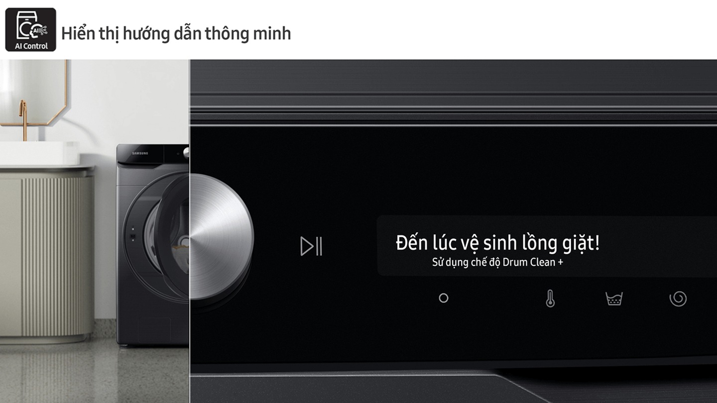 Two sets of washers and dryers are placed differently in two separate living spaces. Drying cycles are automatically set.