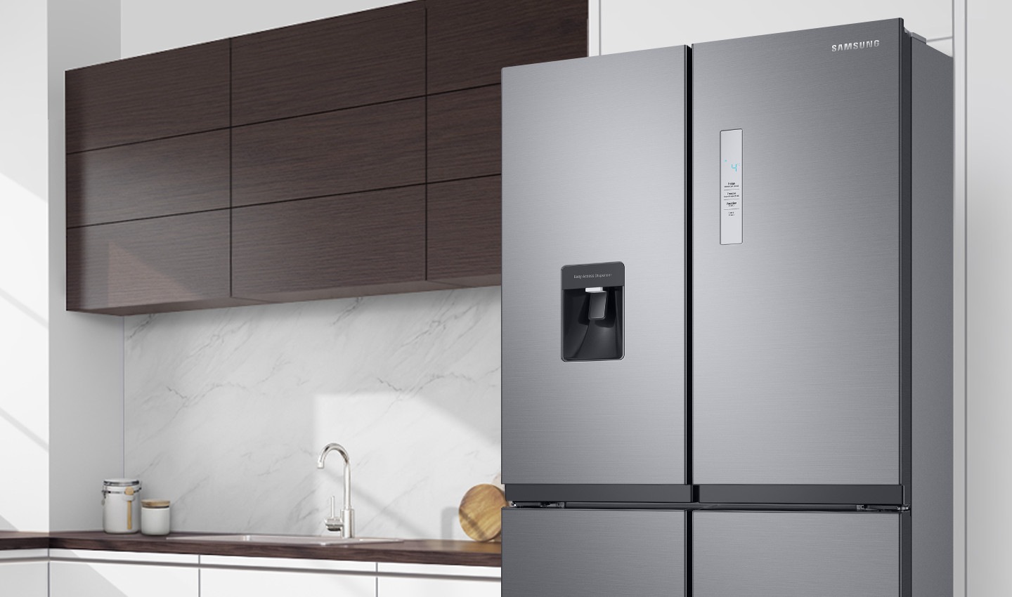 Tủ lạnh Multidoor Samsung 488L thiết kế sang trọng hoàn hảo với mọi không gian bếp