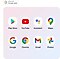 Các ứng dụng Google được cài đặt trên Galaxy M62 được hiển thị (Cửa hàng Play, YouTube, Trợ lý, Bản đồ, Google, Chrome, Gmail, Ảnh)