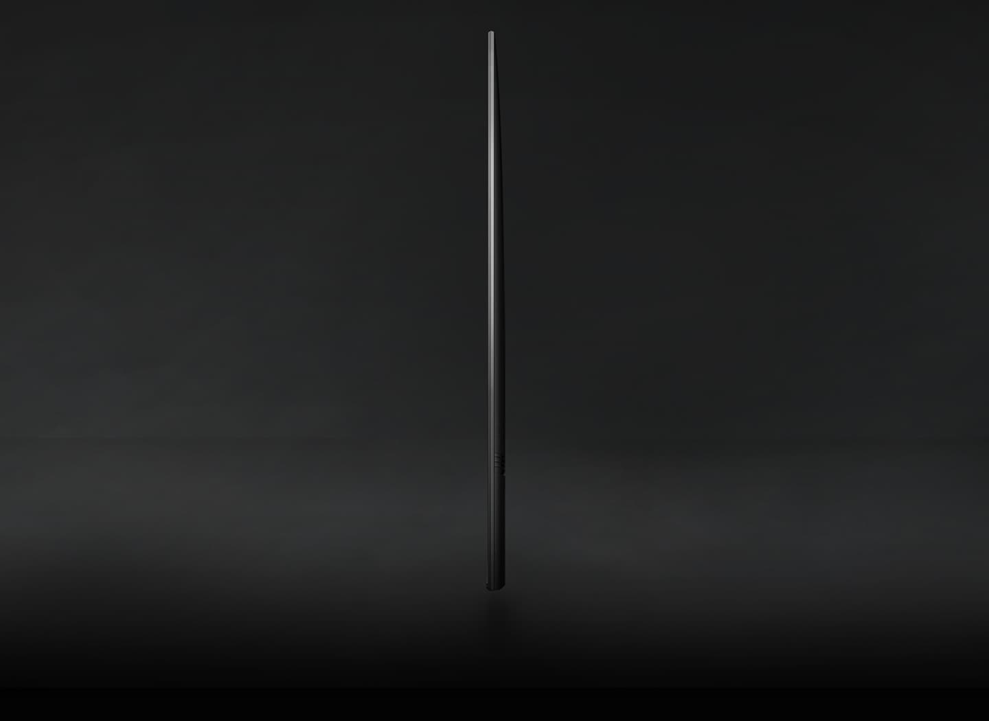 Profile view of TV shows ultra slim design of TV AirSlim.