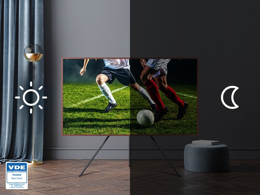 Chế độ bảo vệ mắt với hiển thị hình ảnh tối ưu của Smart TV Samsung The Frame hỗ trợ người dùng thưởng thức nội dung yêu thích ở trạng thái thư giãn nhất.
