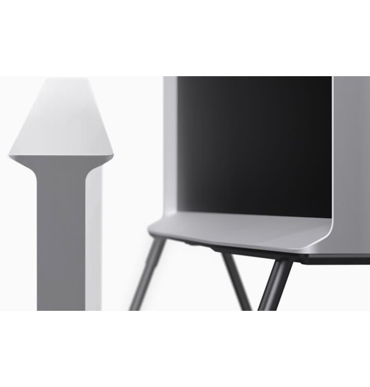 Cận cảnh góc viền phía trên & phía dưới màn hình Smart TV 4K The Serif 2022 với thiết kế dạng khối chữ "I" hài hòa trong khung viền thanh mảnh, tinh tế.