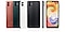 Six devices are displayed to appeal their colors and design. Four reversed ones are in copper, green, white, and black\ while one is looking at the front and another showing the right side of device.