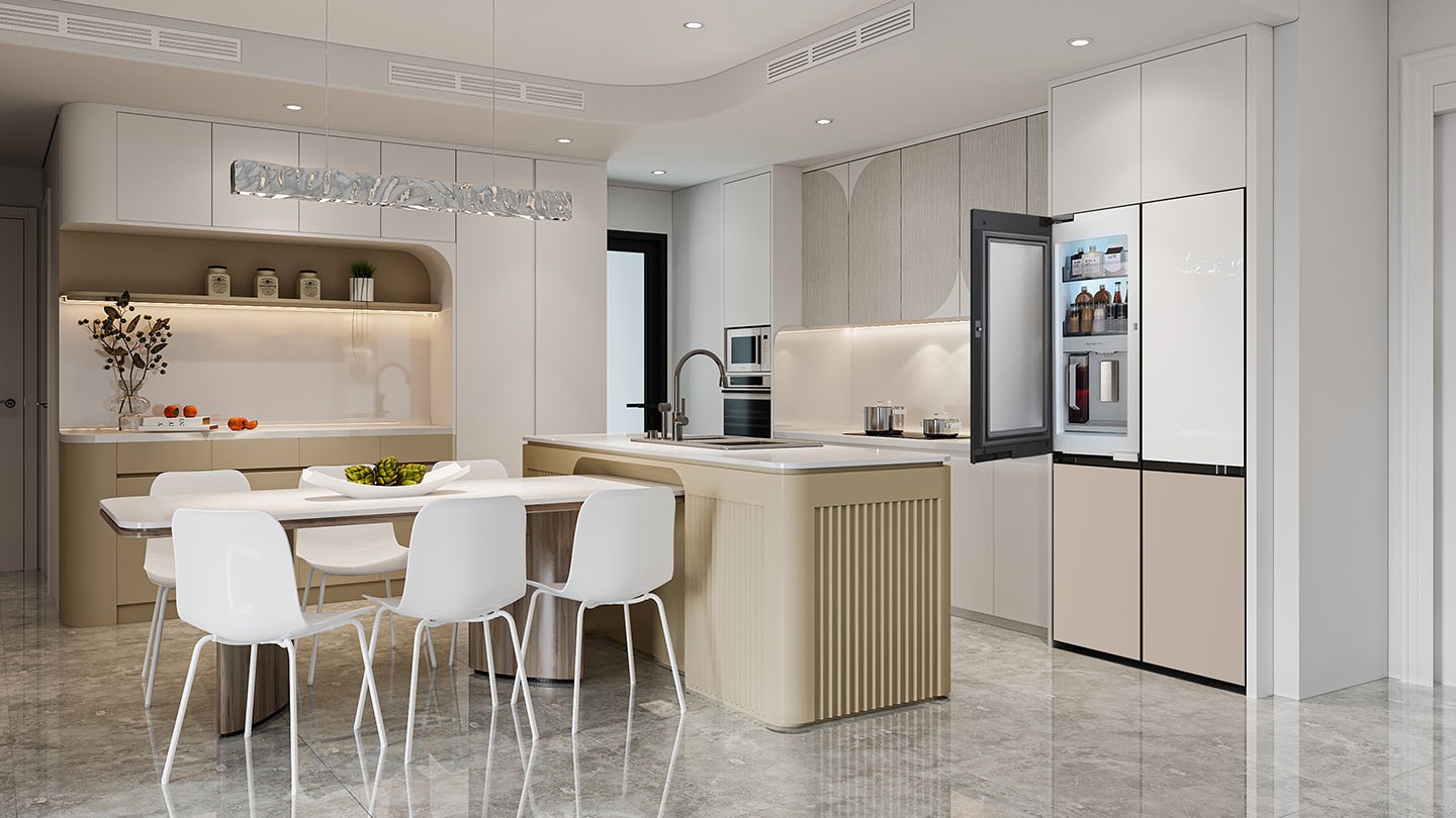 Dung tích cực lớn 648L với thiết kế Bespoke thời thượng