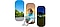 Ba khung hình hiển thị các thời điểm khác nhau trong ngày, bao gồm buổi trưa, buổi chiều và buổi tối. Ở khung hình giữa thể hiện buổi chiều, một người phụ nữ với chiếc ván trượt đang ngồi ngắm nhìn chiếc Galaxy A34 5G của mình.