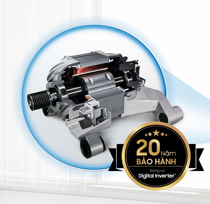 The door of the WD9400B is open and air stream graphic is surrounding shirts.