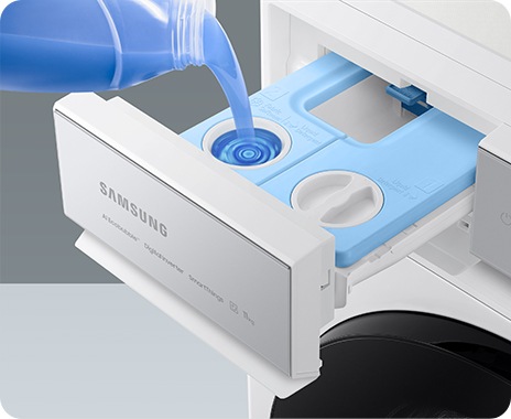 Trống trong suốt ở WW9400B. AI Wash hoạt động theo 5 bước.