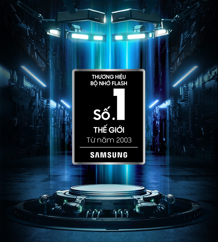 Logo Thượng hiệu bộ nhớ Flash số 1 thế giới của Samsung
