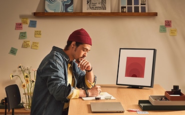 Loa Music Frame hiển thị bầu trời đêm.